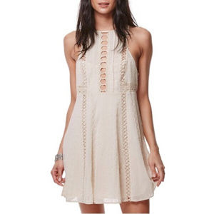 Free People Wherever You Go Ivory Boho Dress